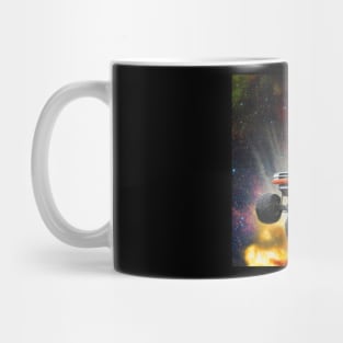 Snarling Tiger Jumping a Monster Truck Through an Explosion GERRRRR Mug